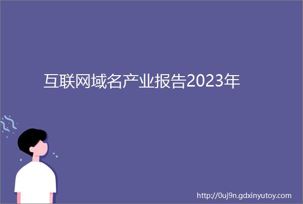 互联网域名产业报告2023年